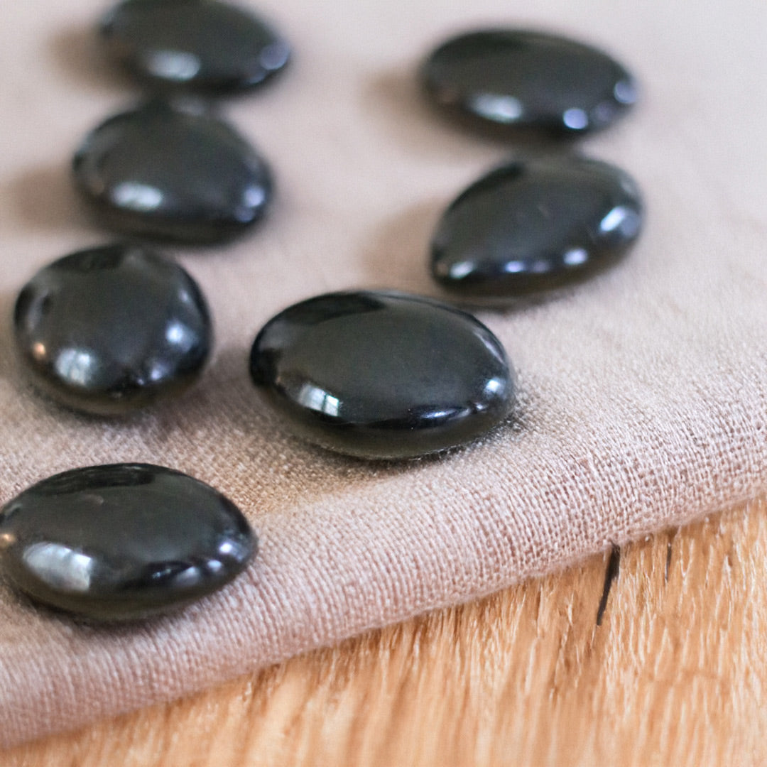 Black Tourmaline Crystal Palmstone
