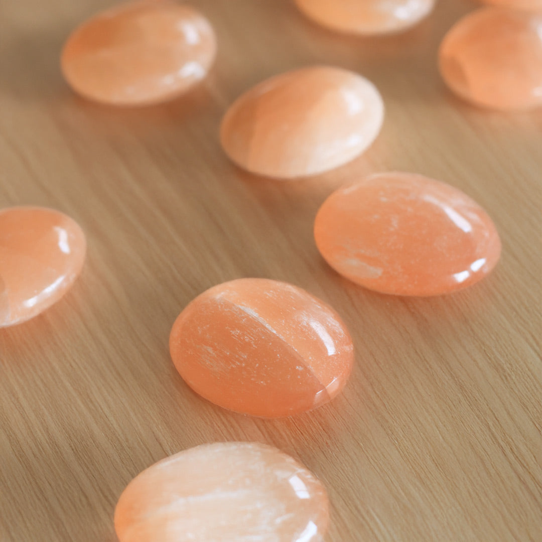 Orange Selenite Crystal Palmstone