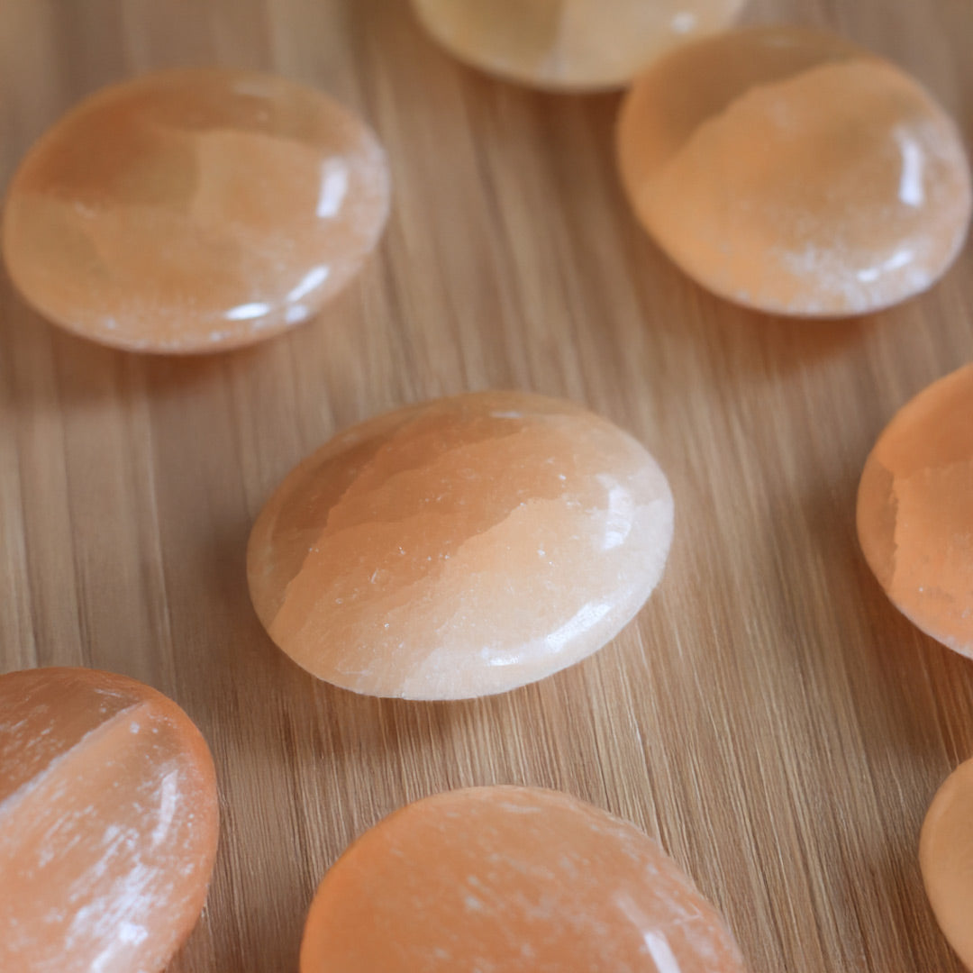 Orange Selenite Crystal Palmstone