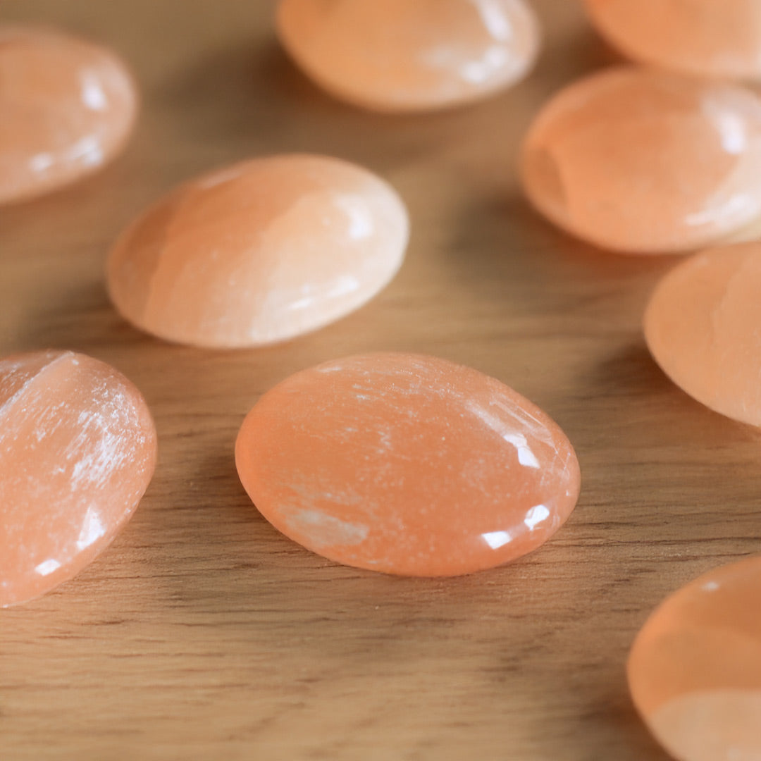 Orange Selenite Crystal Palmstone