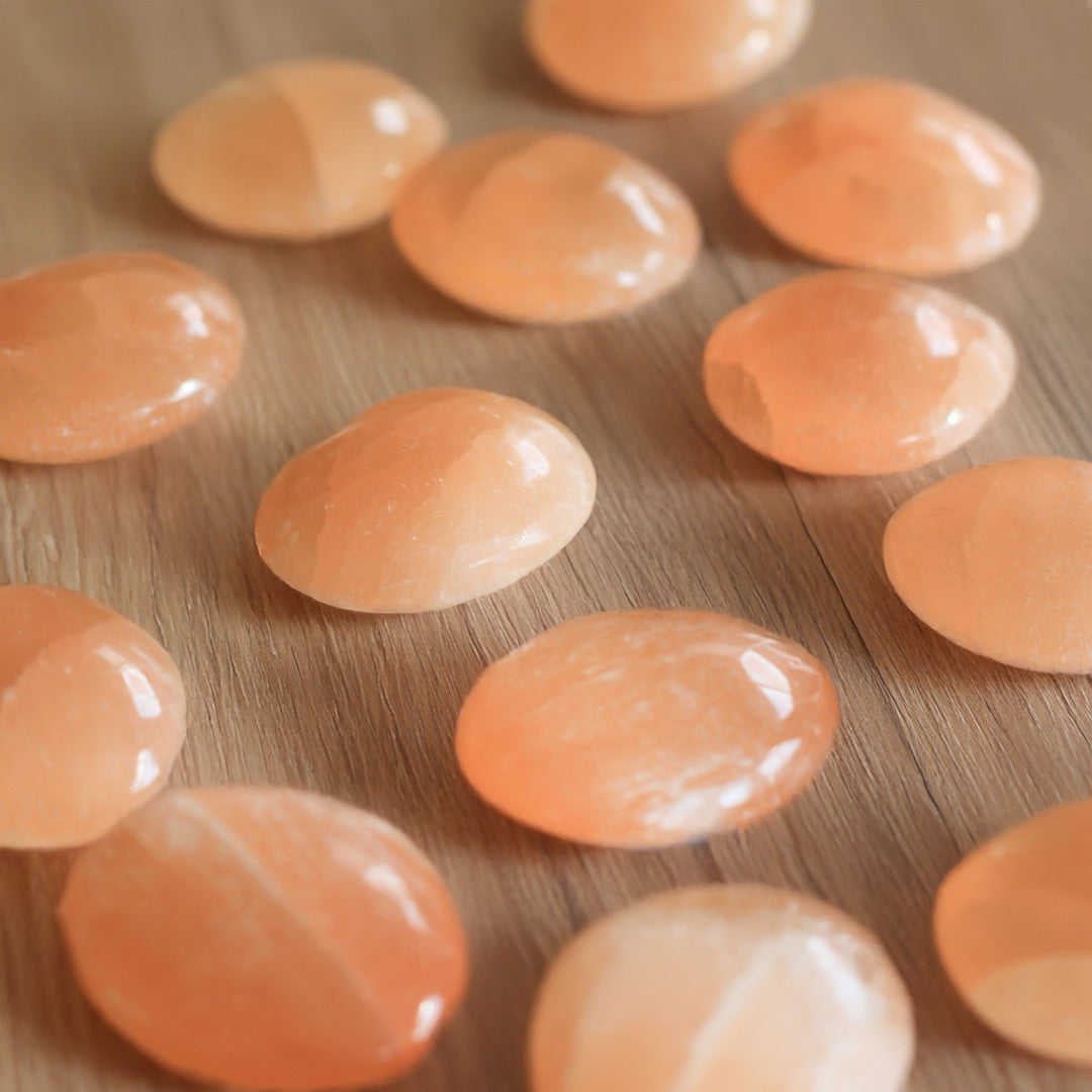 Orange Selenite Crystal Palmstone