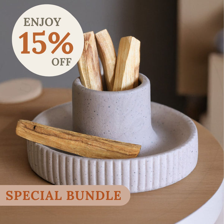 Palo Santo + Ceramic Palo Santo Holder Bundle (save 15%)