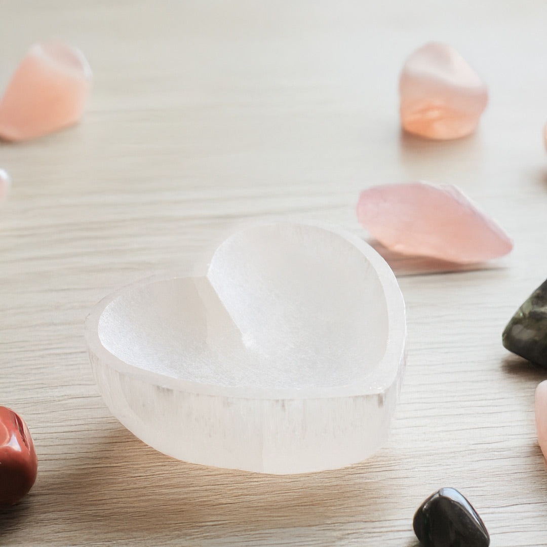 Heart Selenite Charging Bowl