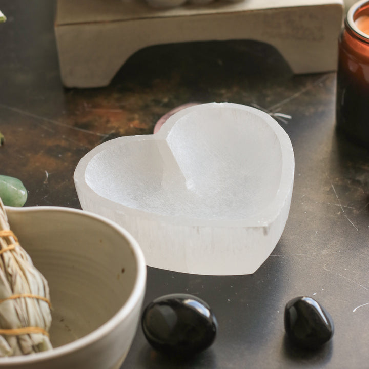 Heart Selenite Charging Bowl