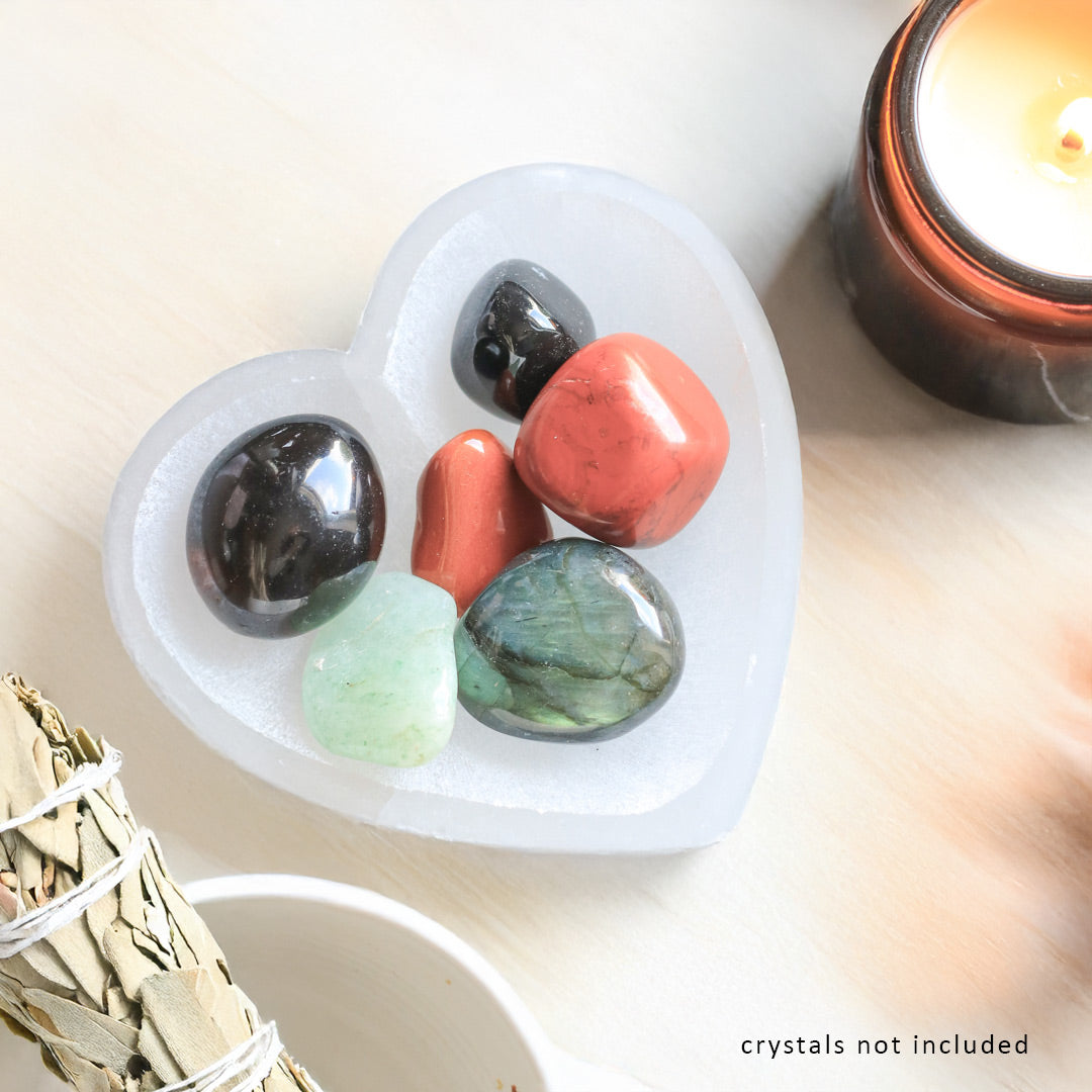 Heart Selenite Charging Bowl