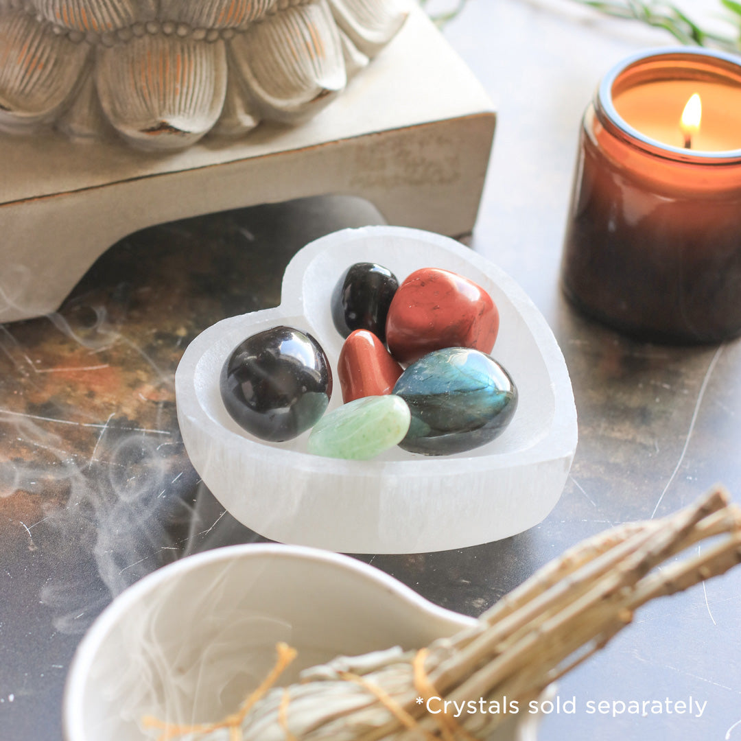 Heart Selenite Charging Bowl