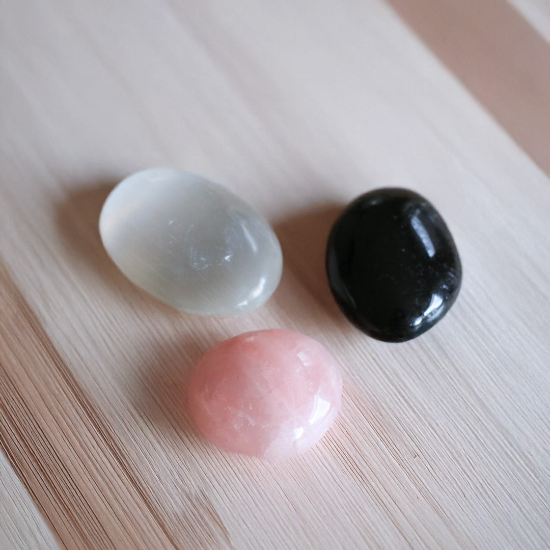 Sacred Balance – Crystal Palm Stone Trio