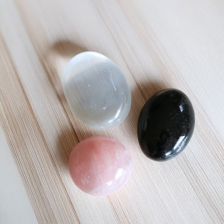 Sacred Balance – Crystal Palm Stone Trio