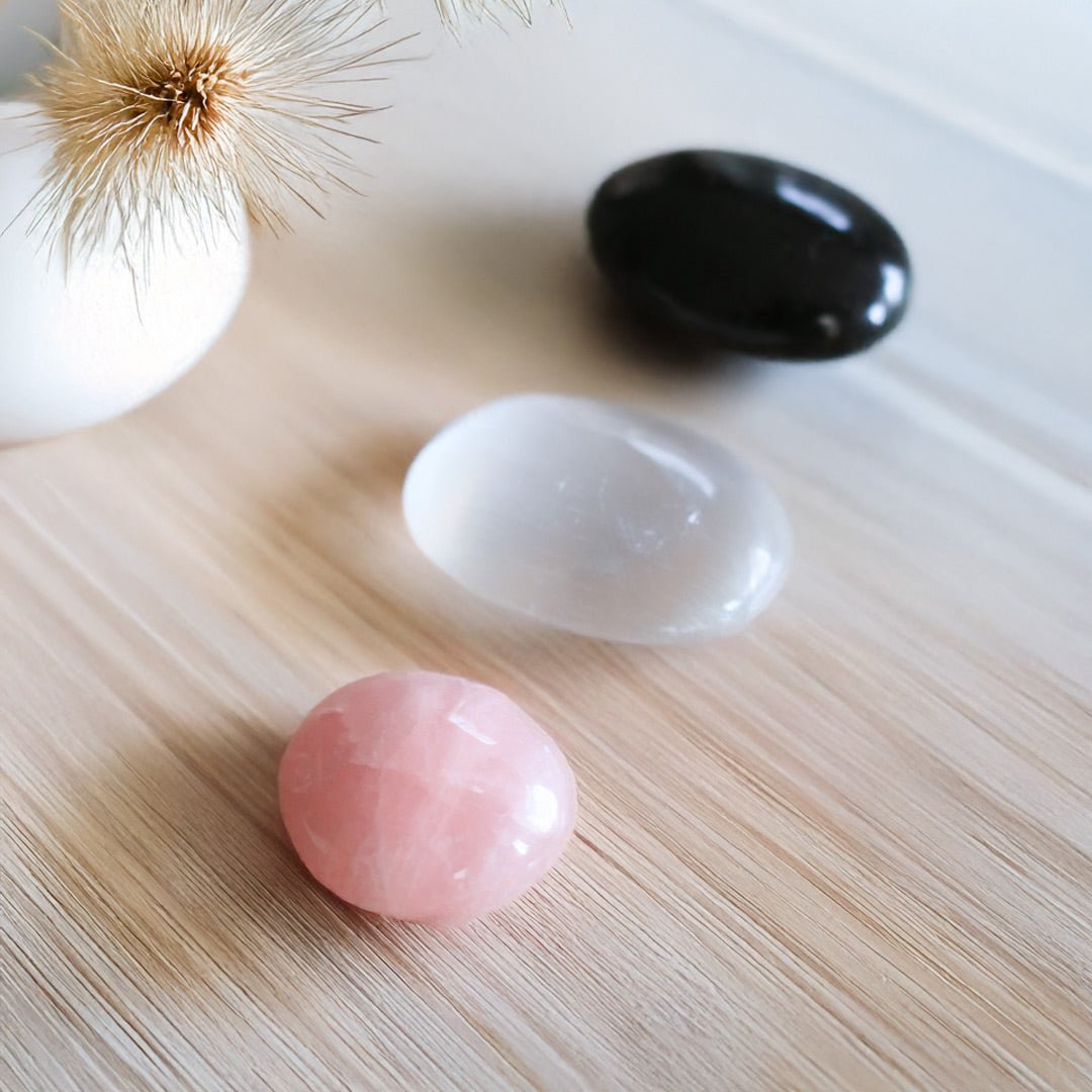 Sacred Balance – Crystal Palm Stone Trio