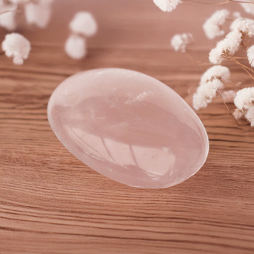 Rose Quartz Crystal Palmstone