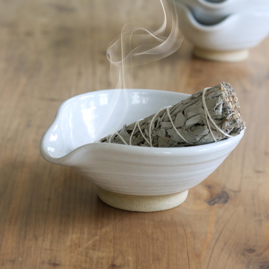 Hand Thrown Ceramic Sage Bowl