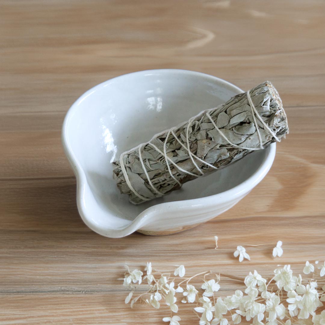 Hand Thrown Ceramic Sage Bowl