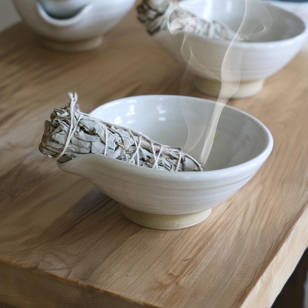 Hand Thrown Ceramic Sage Bowl